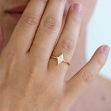Rhombus Diamond Engagement Ring