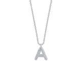 Pavé Diamond Initial Necklace