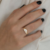 Diamond Art Deco Style Engagement Ring