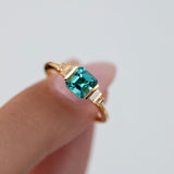 Atlantis Tourmaline Engagement Ring in Asscher Cut
