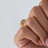 Atlantis Tourmaline Engagement Ring in Asscher Cut