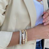 Viltier 18k Yellow Gold Edge Bangle Bracelet