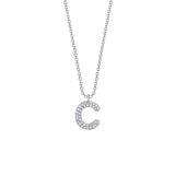 Pavé Diamond Initial Necklace