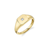 Diamond Baguette Signet Ring