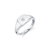 Diamond Baguette Signet Ring