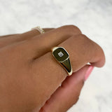 Diamond Baguette Signet Ring