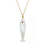 Large Mother of Pearl Fish Charm