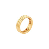Triple Ridged Row Stacking Ring