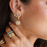 Large Triple Ridge Row Stacking Ring