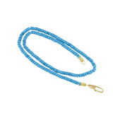 Beaded Turquoise Necklace With End Caps