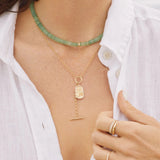 Aventurine Rondelle Beaded Necklace
