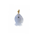Large Blue Chalcedony Fish Charm