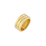 Large Triple Ridge Row Stacking Ring