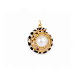 Mobe Pearl & Black and White Shell Charm