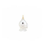 Tiny Mother of Pearl Flat Fish Charm