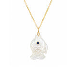 Tiny Mother of Pearl Flat Fish Charm