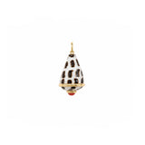 Coral Hebrew Cone Shell Charm