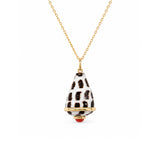 Coral Hebrew Cone Shell Charm