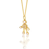 Sogno Heart Mini Diamond & Morganite Robot Charm Necklace