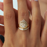 Curved Baguette Diamond Wedding Ring