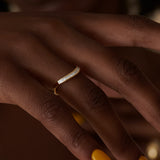 Curved Baguette Diamond Wedding Ring