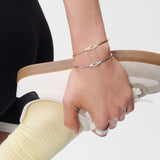 Pavé Diamond Clasp Serrure Jonc Bracelet
