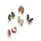 Julian Champagne Diamond Huggie Earrings