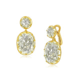 Double Diamond Drop Earrings