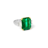 Emerald Three Stone Ring