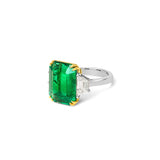 Emerald Three Stone Ring