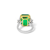 Emerald Three Stone Ring