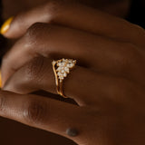 Flora Cluster Engagement Rings with Round Diamonds