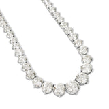 Platinum Round Diamond Riviera Necklace