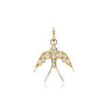 Large Diamond Swallow Charm