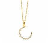 Cosmic Diamond Crescent Moon Charm