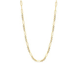 Round Diamond Illusion Set Paperclip Necklace