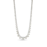 Platinum Round Diamond Riviera Necklace