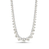 Platinum Round Diamond Riviera Necklace