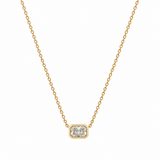 Bezel-Set Radiant Diamond Pendant Necklace