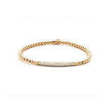 Tresore Pave Diamond Bar Stretch Bracelet