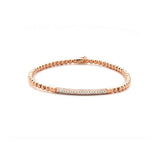 Tresore Pave Diamond Bar Stretch Bracelet