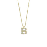 Pavé Diamond Initial Necklace