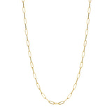 Syna 18K Yellow Gold Solid Thin Paper Clip Chain
