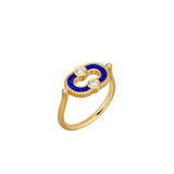 Magnetic Diamond & Stone Inlay Ring
