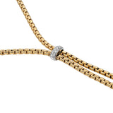 Eka Rope Bolo Necklace with Diamond Rondelle