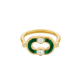 Magnetic Diamond & Stone Inlay Ring