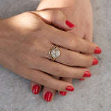 Mirrored Diamond Cluster Engagement Ring