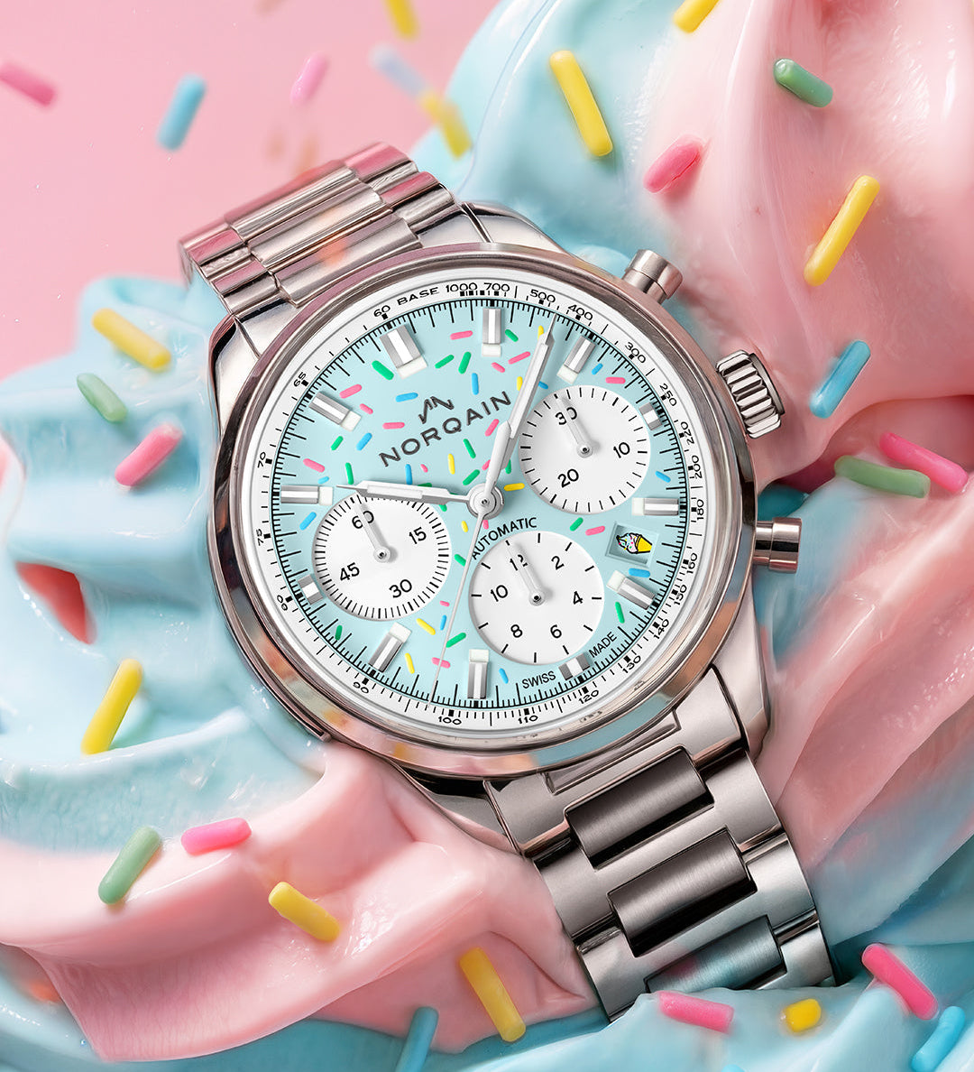 Norqain Freedom Chrono Enjoy Life Sprinkles Blue Raspberry 40mm N220119S04A01S01