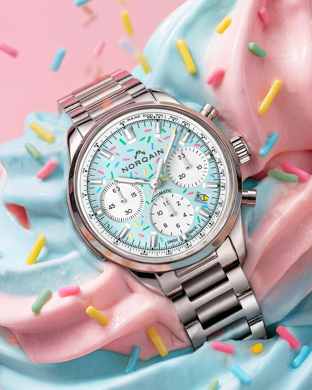 Norqain Freedom Chrono Enjoy Life Sprinkles Blue Raspberry 40mm N220119S04A01S01