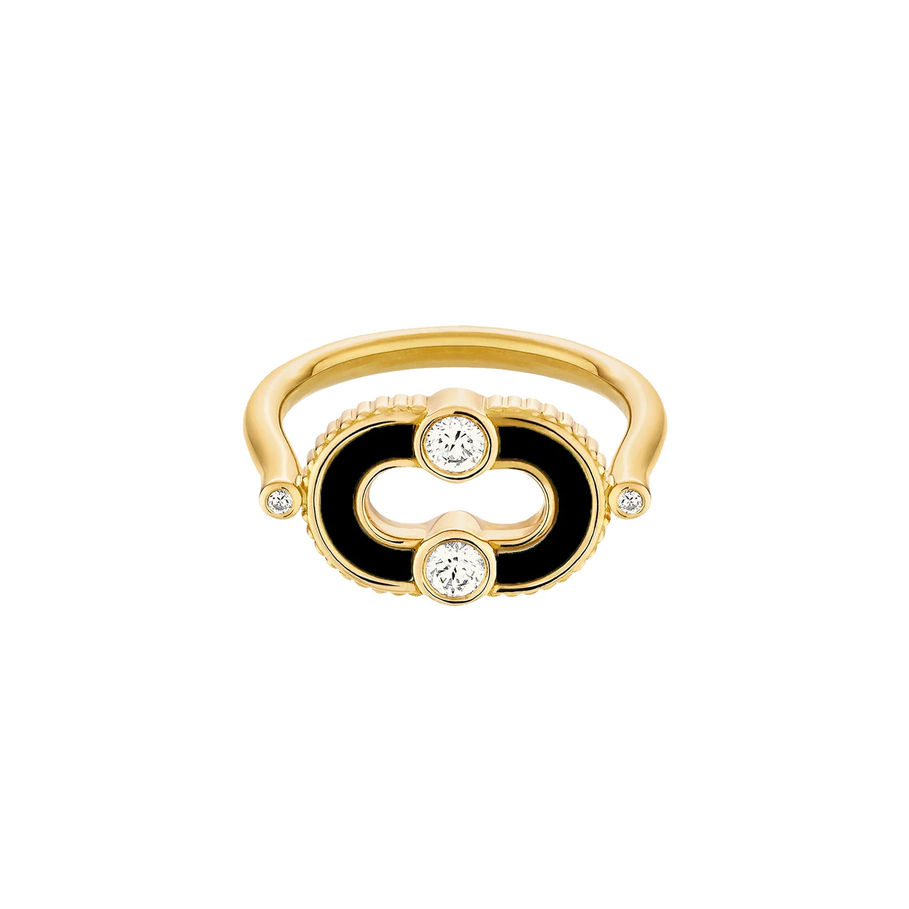 Magnetic Diamond & Stone Inlay Ring